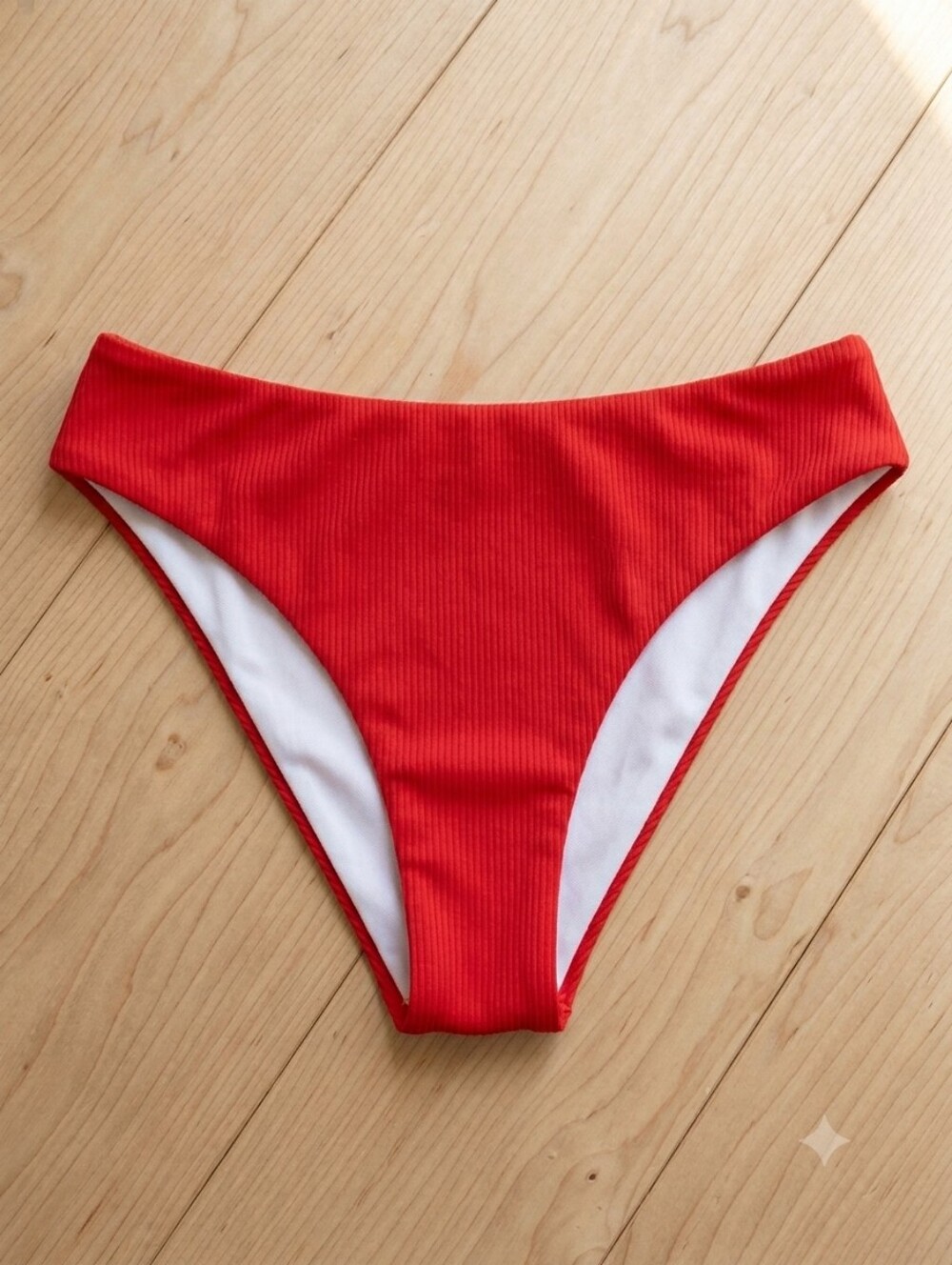 High-Rise Red Women’s Swim Bottom